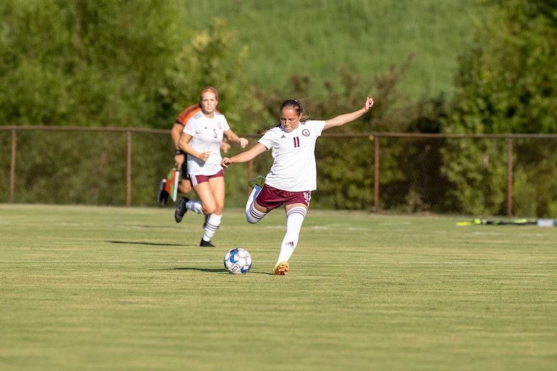 girls playing soccer